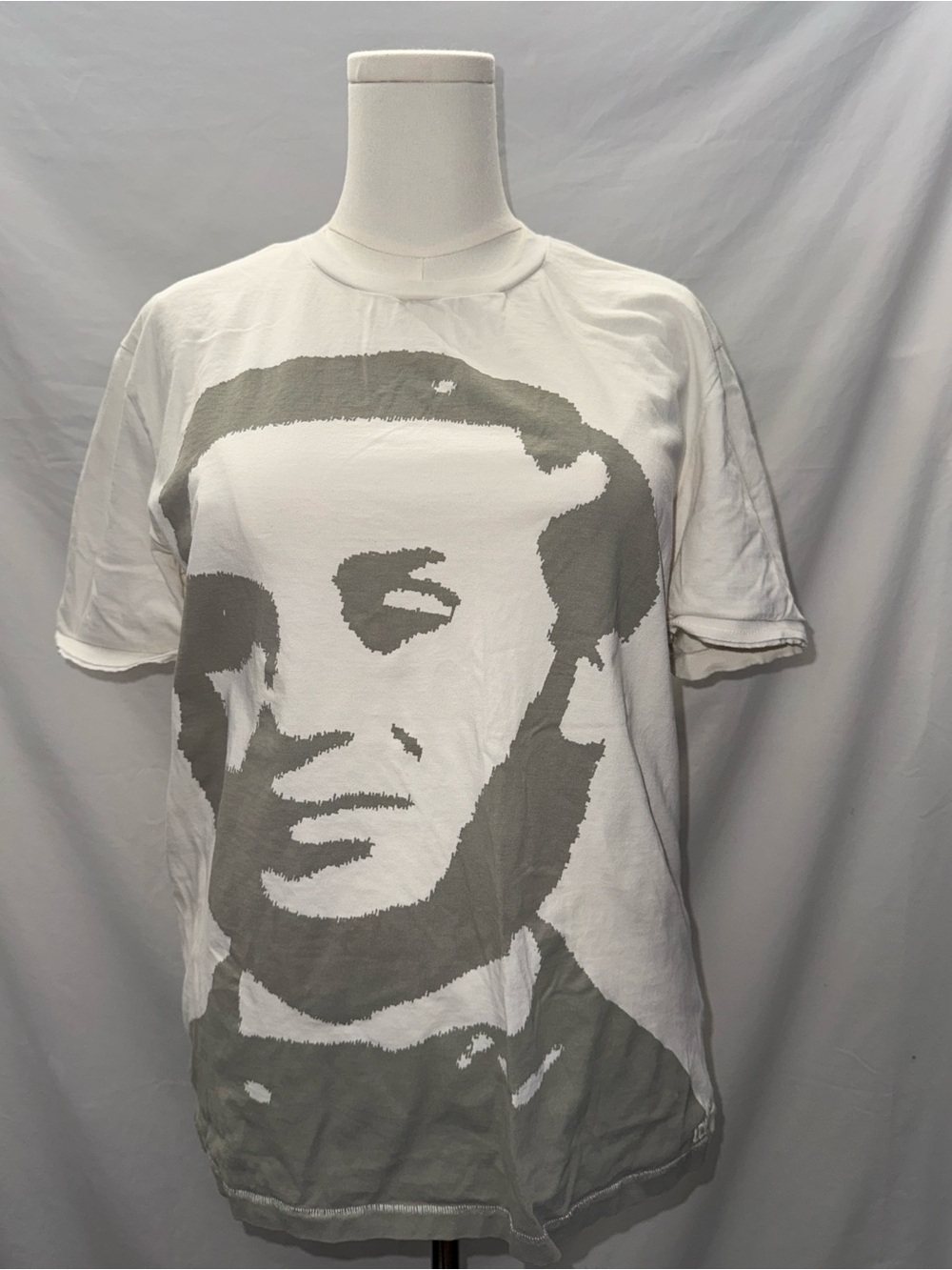 Levi's White Tee with Oversized Monochrome Portrait of Levi Strauss